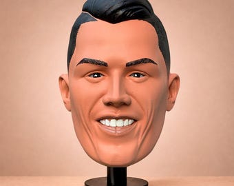 Cristiano Ronaldo Inspired Cabezon, Handmade CR7 Big Head Prop, Soccer Event Character