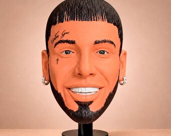 Anuel AA Inspired Cabezon, Handmade Big Head Prop, Oversized Event Character