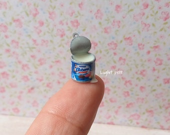 Opened can of condensed milk for dollhouse. 1:12 scale