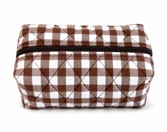 Custom Fabric & Embroidery Quilted Toiletry Bag