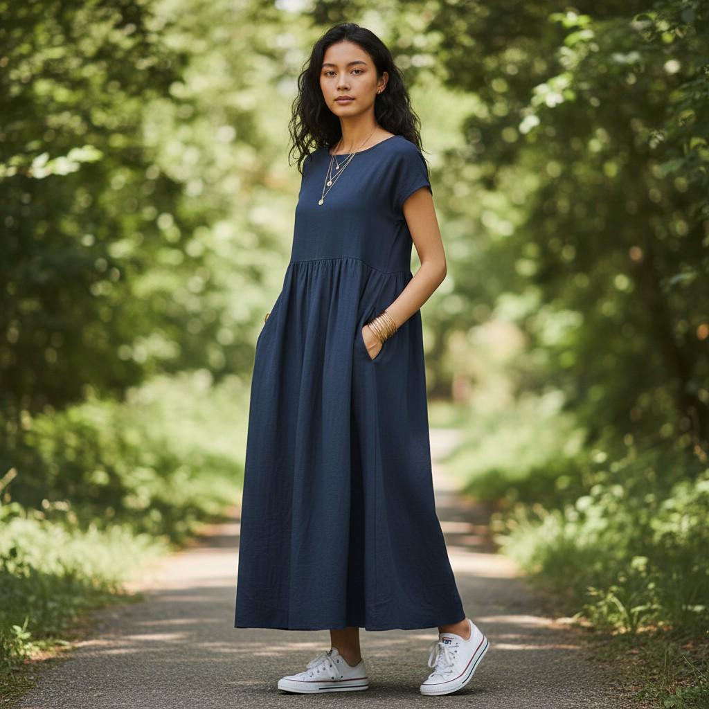 slim fit dress slacks Falla Finland Falla Finland | Lipstikka Textured Cotton Dress | White main image 1