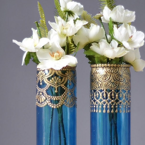 Mehndi Wedding Decor, Boho Wedding Centerpiece, Bohemian Engagement Party Decorations, Personalized Vase