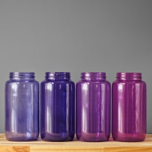 Bathroom Storage Apothecary Jars, Tinted Glass Storage Jars