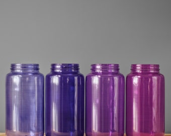 Tinted Glass Apothecary Jar, Purple Bathroom Storage, 32 oz