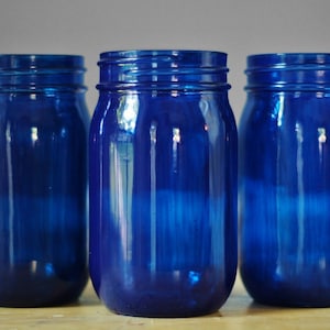 Mason Jar Centerpieces Apothekergläser Boho Hochzeit Centerpiece Kobalt Blau Glas Vase Mason Jar Decor Bud Vase Best Selling Items Stash Jar Bild 4