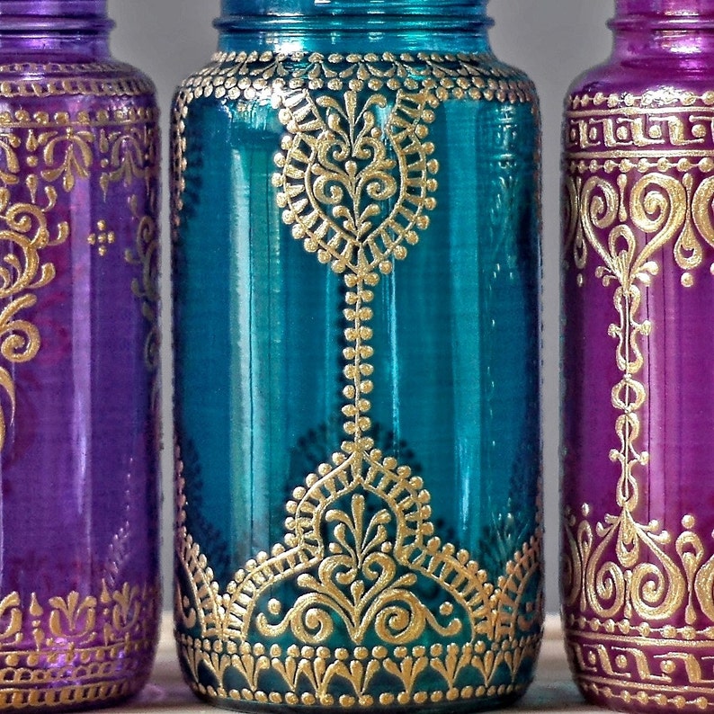 Wanderlust Housewarming Gift for Her Sofa Table Bohemian Decor Gypsy Mason Jar Centerpieces Moroccan Lantern Centerpiece Moroccan Decor image 3