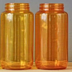 Painted Mason Jar Canisters, Shades of Yellow Glass Vase and Orange Glass Vase image 5