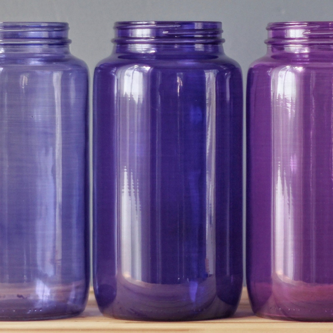 Bathroom Storage Apothecary Jars Tinted Glass Storage Jars Etsy