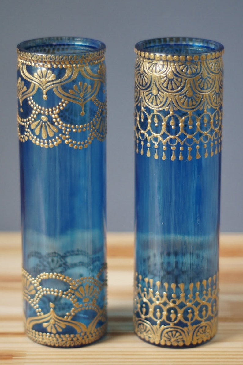 Henna Bud Vase Set, Moroccan Decor 画像 4