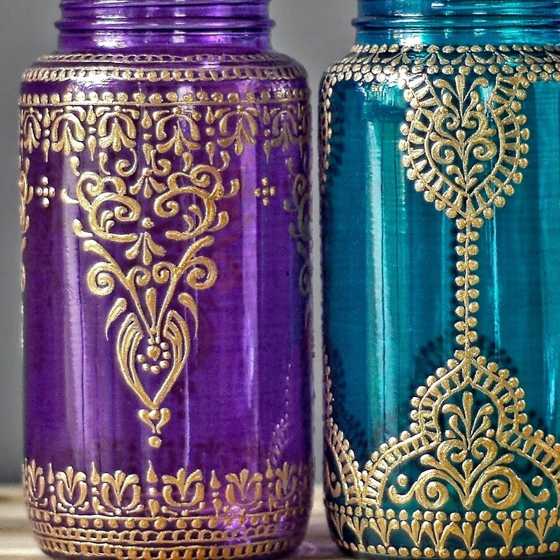 Wanderlust Housewarming Gift for Her Sofa Table Bohemian Decor Gypsy Mason Jar Centerpieces Moroccan Lantern Centerpiece Moroccan Decor image 2