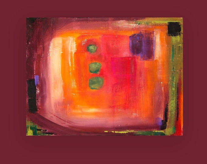 Acrylic Abstract Art Painting Modern Original Acrylic Etsy