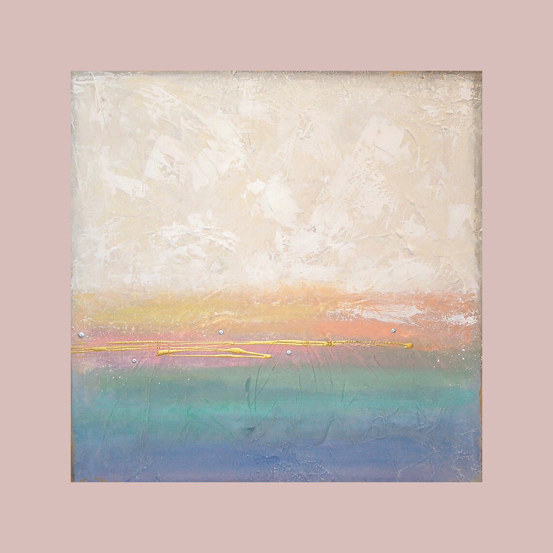 Original Pastel Art Abstract Blush Acrylic Large Abstract Etsy