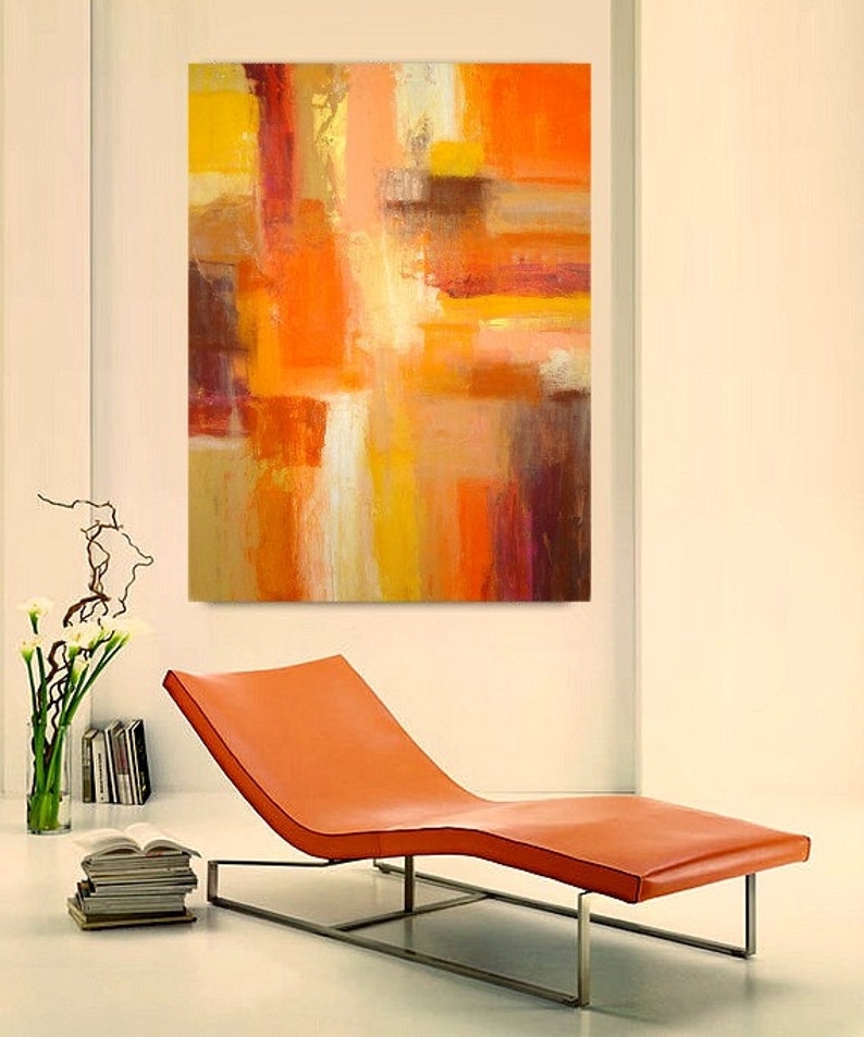 LARGE Original Abstract Painting Fine Art on Gallery Canvas Etsy
