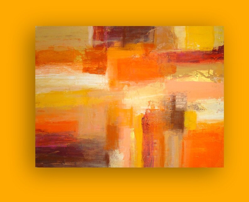 LARGE Original Abstract Painting Fine Art on Gallery Canvas Etsy