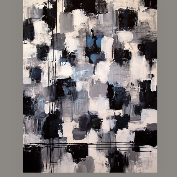 Art,Abstract,Acrylic,Painting,Original Art,Canvas Painting, Acrylic Paintings, Ora Birenbaum VERTIGO 3 30x40x1.5"