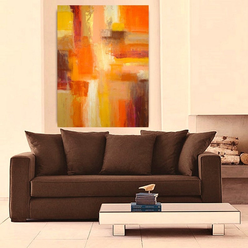 LARGE Original Abstract Painting Fine Art on Gallery Canvas Etsy