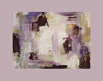 Art,Painting, Painting,Abstract, Purple, Acrylic Paintings on Canvas by Ora Birenbaum Titled: Amethyst 36x48x1.5"