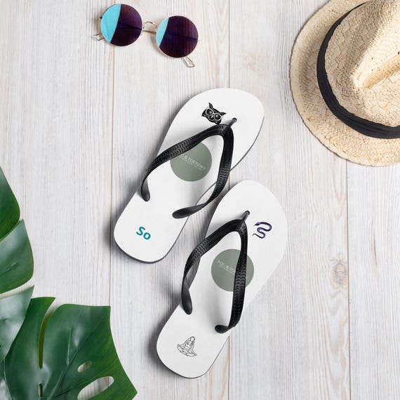 Flip-Flops: Custom Vibrant Prints (Soft Fabric Lining, Sizes S-L)