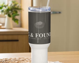 Travel Coffee Mug with Handle, Insulated Tumbler 25oz 40oz, Stainless Commuter Coffee Cup, Coffee Lover Gift