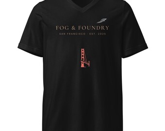T-shirt con scollo a V Golden Gate — Per tutti, idee regalo per la festa del papà / Fog & Foundry