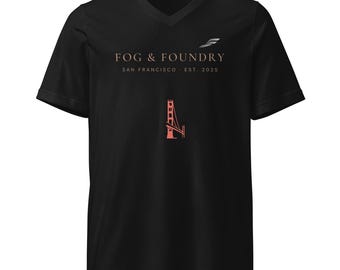 T-shirt con scollo a V Golden Gate — Per tutti, idee regalo per la festa del papà / Fog & Foundry
