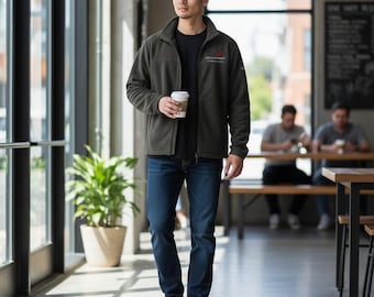 Columbia Fleece Jacket, Unisex Full Zip Embroidered Fleece, Cozy Outdoor Jacket, San Francisco Streetwear, Warm Mid Layer Gift