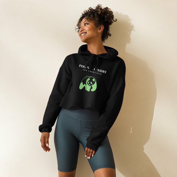 Cropped Hoodie, Raw Hem, Soft Cotton Blend (Women’s Relaxed Fit)