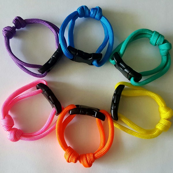 Adjustable ID Whelping puppy collars with buckles for medium size breeds, Paracord collars