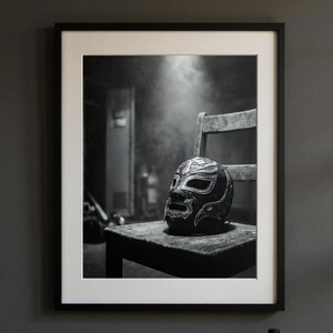 Lucha Libre-maskposter | Dramatisk väggkonsttryck | Brottningrumsdekor | 129PRT