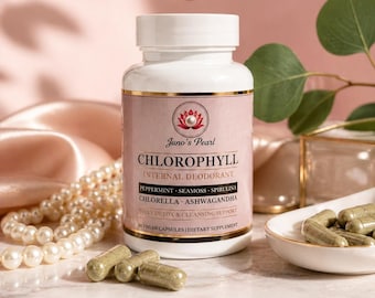 Chlorophyll-Kapseln - Internes Deodorant, Detox, Seemoos, Spirulina, Ashwagandha