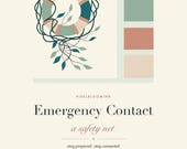 Emergency Contact Printable PDF | Fillable Template (A4 US Letter)