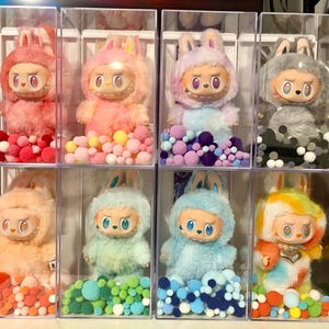 Blindbox display case, Dust proof storage, Crystal Clear Display, Organizer Stackable Collectible Box.