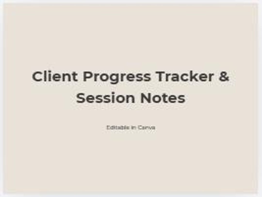 Client Progress Tracker Template | Pilates Session Notes, Fitness ...