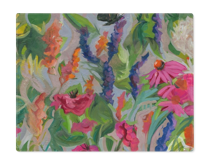Floral Art Placemat for Dining, Colorful Table Decor, Kitchen Table Setting, Ideal for Home, Gift for Spring Celebrations
