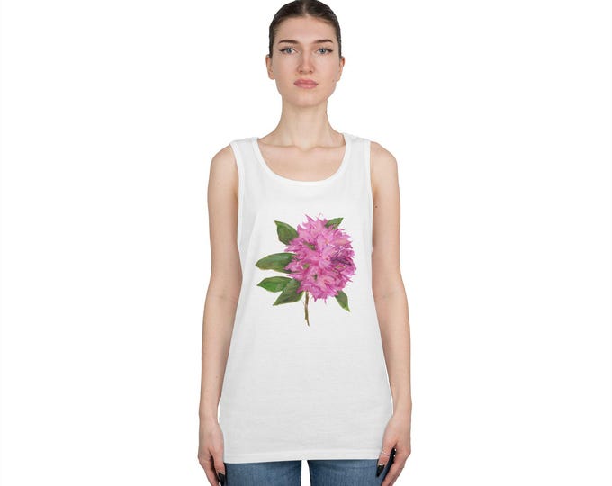 Floral Unisex Tank Top, Summer Top, Garden Party Outfit, Gift for Her, Casual Wear
