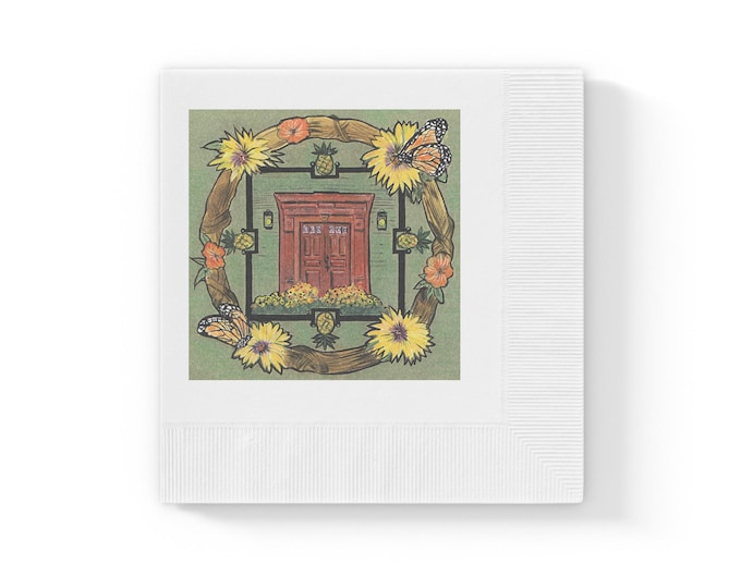 Decorative Party Napkins, Floral Design Napkins, Wedding Reception Napkins, Vintage Style Napkins, Garden Party Supplies