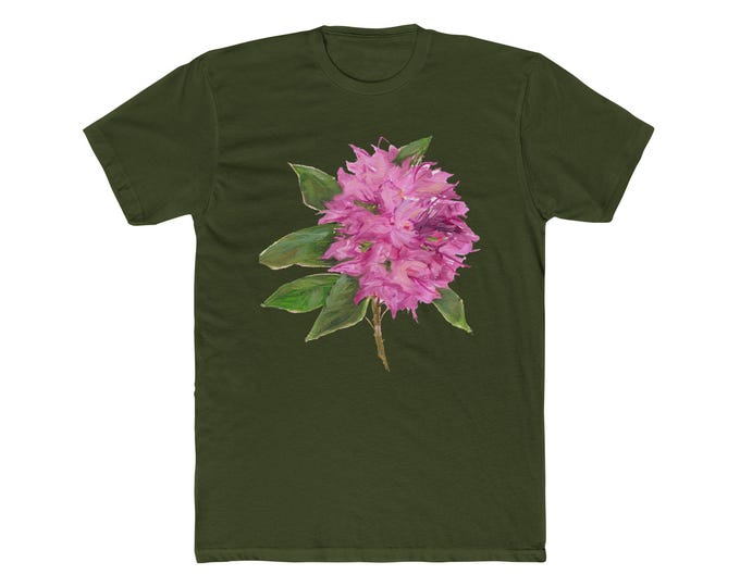 Floral Pink Crew Tee | Unisex Cotton T-Shirt, Casual Wear, Gift for Her, Spring Fashion, Nature-Inspired Apparel