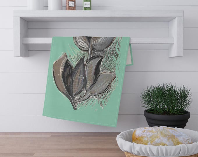 Botanical Leaf Tea Towels, Plant Lover Gift, Kitchen Decor, Eco-Friendly Home, Boho Style, Housewarming Essential