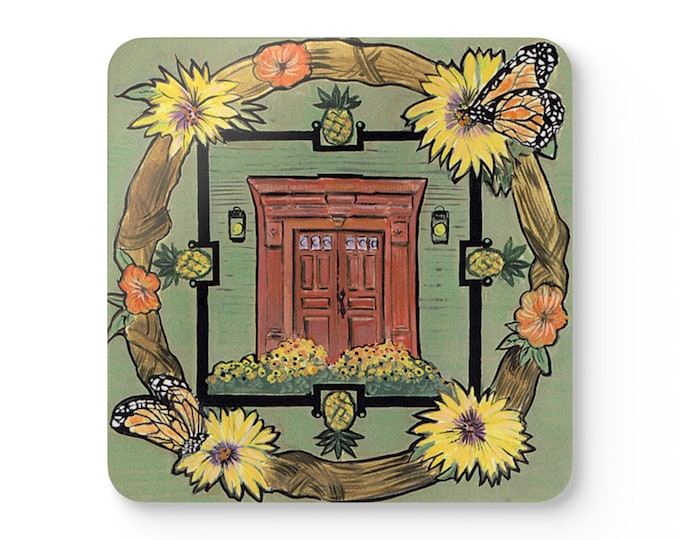 Charming Corkwood Coaster Set with Floral and Butterfly Design, Home Decor, Gift for Garden Lovers, Drink Coasters, Eco-Friendly [...]