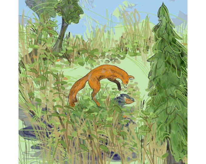 Nature-Inspired Satin Posters, Wildlife Art Prints, Fox Decor, Eco-Friendly Wall Art, Home Aesthetic Decoration
