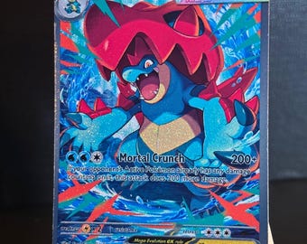 Mega-Feraligatr-EX-EX-Pokémon-Karte, handgefertigt, Aufgestiegene Helden