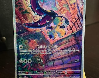 Mawile Pokémon-Karte, handgefertigt, weißer Flare