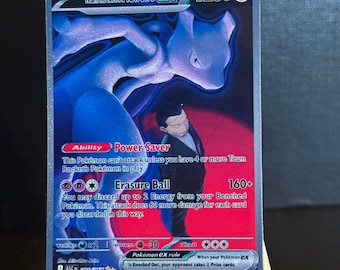 Team Rocket Mewtu Pokémon-Karte, handgefertigt, Aufgestiegene Helden