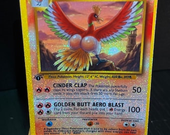 Dicke Ho-Oh-Ho-Oh-Pokémon-Karte, handgefertigt