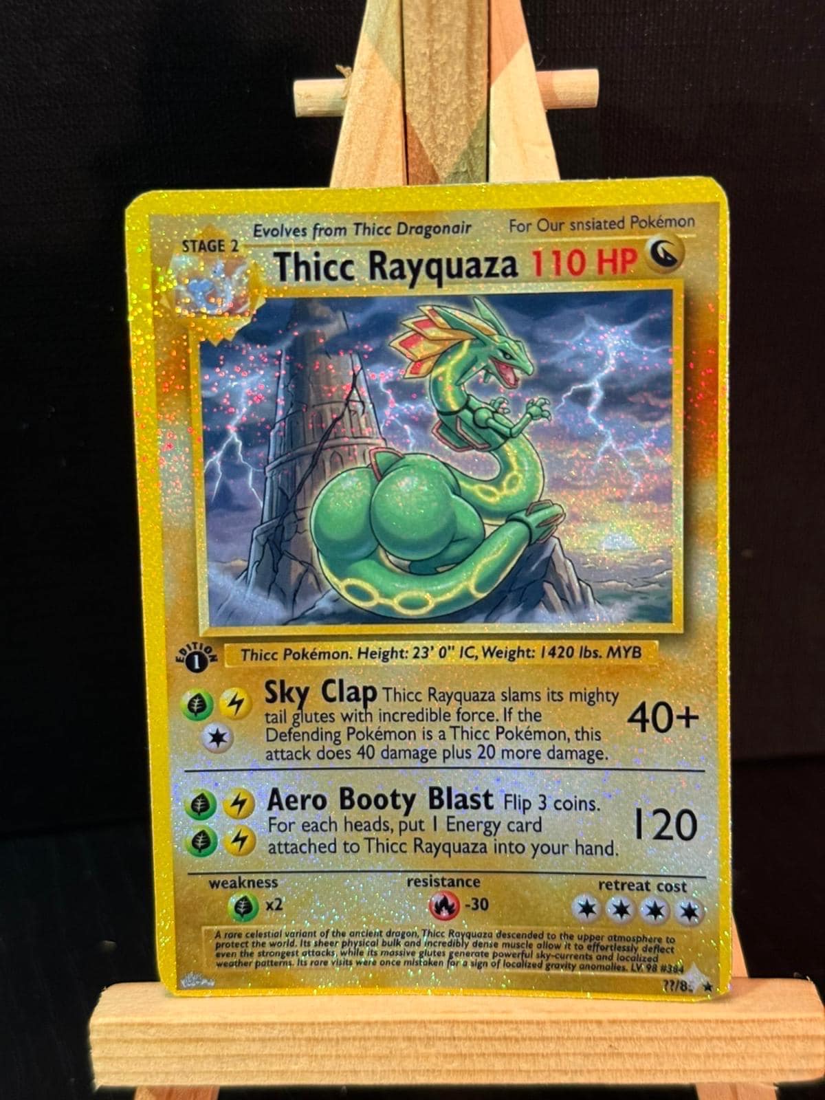 Thicc Rayquaza Card Handmade - Etsy