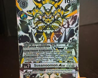 Susanoomon Ace Digimon Karte, handgefertigt, komplett holografisch, BT9-112, komplett holografisch