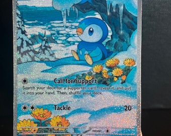 Piplup Pokémon-Karte, handgefertigt, Phantasmale Flammen