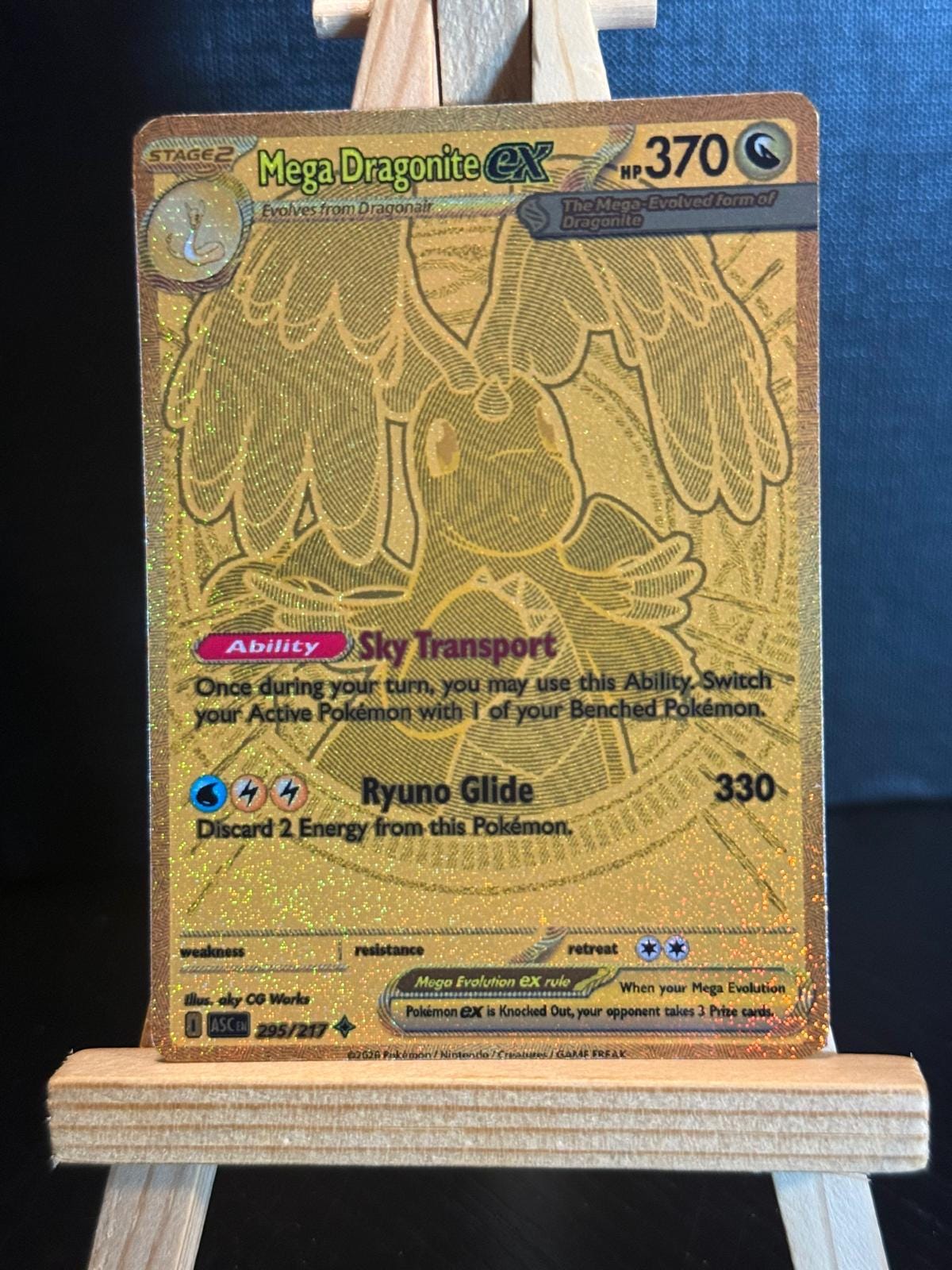 Gold Dragonite Card - Etsy Gold Dragonite Card - Etsy