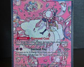 Mega Diancie EX Pokémon-Karte, handgefertigt, Aufgestiegene Helden