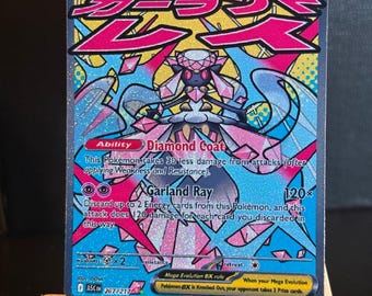 Mega Diancie EX Pokémon-Karte, handgefertigt, Aufgestiegene Helden